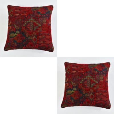2 pcs / set Kilim Design Pillow Cover Throw Cushion Sofa Couch Boho Lumbar Case - Image 1 of 4