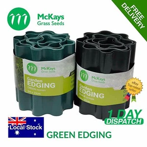 Garden Edging 24m (4x Rolls 6mx15cm) Corrugated Plastic Lawn Edge Border (Green) - Picture 1 of 9
