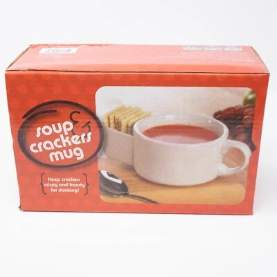 Soup Bowl Mug Cracker Bread Great American White Ceramic - Image 1 of 4