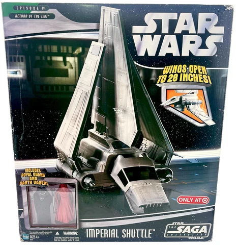 Star Wars Imperial Shuttle Vehicle Figure Saga Collection Hasbro Damaged Box New Cover