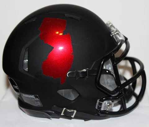 2018 Rutgers Scarlet Knights Custom Riddell Mini Helmet vs Illinois Cover