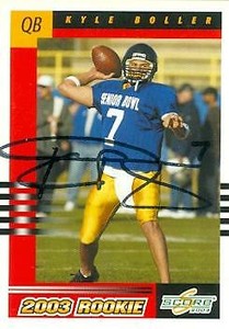 Kyle Boller autographed football card (California) 2003 Score Rookie #278
