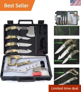 Hunting Knife Set - Deer Hunting Gear and Accessories, Field Dressing Kit Por... - Picture 1 of 8