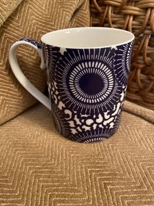 Denby Monsoon Mug Navy Blue & White Design - Picture 1 of 6