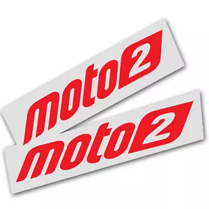 Calcomanías de motocicleta triple rojo Moto 2 Street x 2 piezas - Imagen 1 de 2