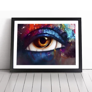 Glitzerndes Auge Vol.1 Gerahmte Leinwand Wandbild Kunstdruck Poster Bild, Wohndeko - Bild 1 von 8