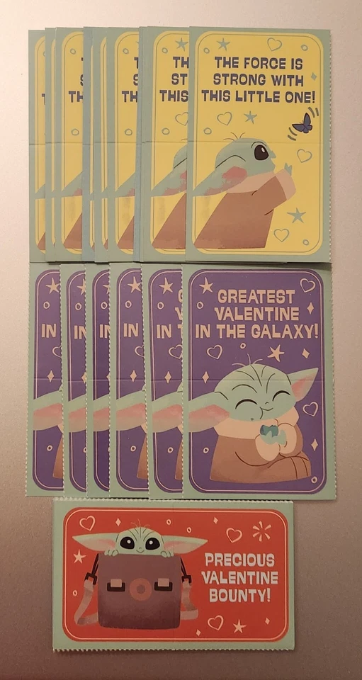Star Wars "Baby Yoda" Lot of 36 Valentines Cards - Image 1 of 1