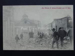 Vesuv Eruzione Del Vesuvio Kirche von Boscotrecase - Lava Neapel c1906 Selten Pc - Bild 1 von 2
