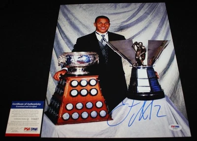 Jarome Iginla firmado 11 x 14, Calgary Flames, Penguins, PSA/DNA Foto 1 de 3