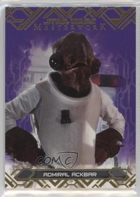 2017 Topps Star Wars Masterwork Purple 10/50 Admiral Ackbar #61 l1c - Image 1 of 3