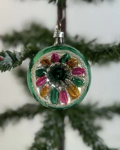 1403/25 1x alter  Christbaumschmuck Weihnachtsschmuck Reflexkugel - Picture 1 of 4