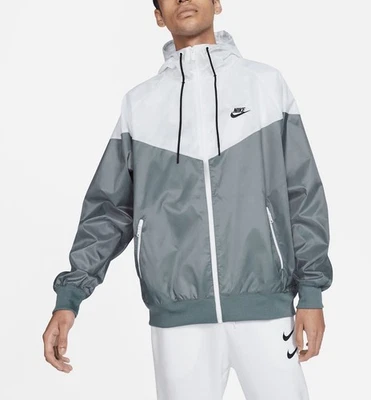 Nike Sportswear Windrunner Men's Hooded Jacket Gray White Large DA0001-084 - Image 1 of 4