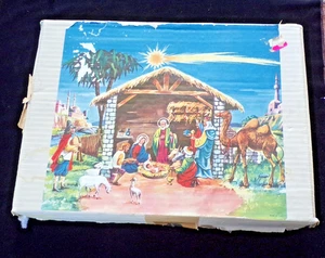 Vintage PRESEPIO ITALY 13-teiliges Weihnachtskrippenset mit Box - Bild 1 von 23