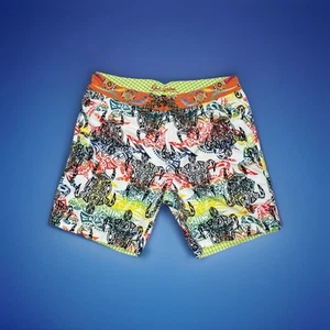 Robert Graham Swim Trunks Mens Size 40 Board Shorts Tribal Polynesian Tiki Color - Picture 1 of 6