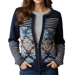 Sparrow Anthropologie Cardigan Size M Sweater Front Zip Wool Mohair Classic Fall - Picture 1 of 12