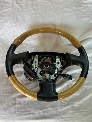 Volante Lexus SC430 2002-2005 cuero y grano de madera OEM 125 k millas Foto 1 de 2