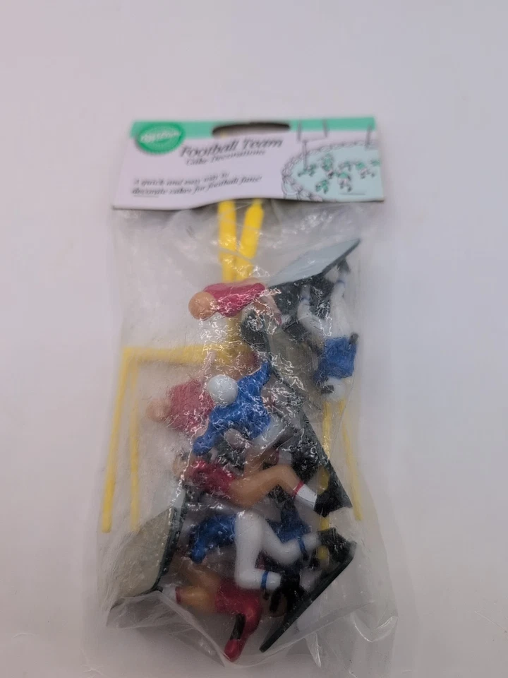 Wilton Football Team Set of 8 Cake Toppers and 2 Goal Posts