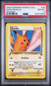 PSA 8 Snap Pikachu (Spanish) #26 - 2000 Pokemon World Collection - NM MINT - Bild 1 von 2
