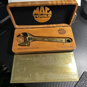 Mac Tools Limited Edition 24k Gold Plated 2003 Adjustable Wrench #1149 Of 3000. - Picture 1 of 7