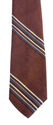 Corbata malva con rayas blancas y azules Ketch 3 pulgadas de ancho 57 pulgadas de largo Foto 1 de 4