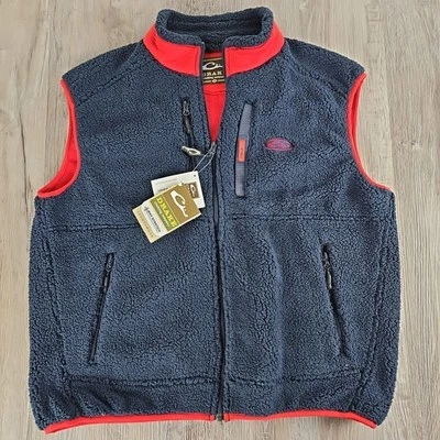 NEW DRAKE WATERFOWL SHERPA FLEECE LAYERING VEST Medium  - Image 1 of 4