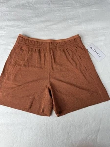 Pantalone corto Athleta largo pull-on tasca con cerniera viaggio spiaggia donna taglia 8 - Foto 1 di 12