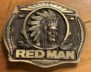 Exclusive Redman Limited Edition Belt Buckle 1988 VTG USA Pinkerton Tobacco Co - Picture 1 of 9