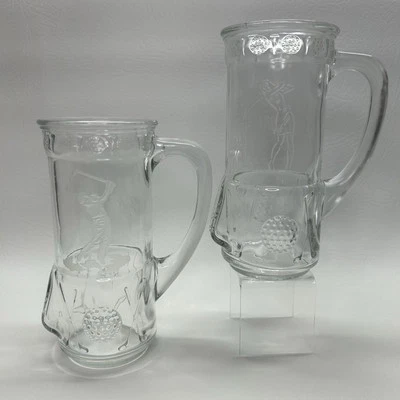 2 Anchor Hocking специальности пиво кружка гольф сумка сосна держатель озеро тисненый мужчина/женщина - Изображение 1 из 4