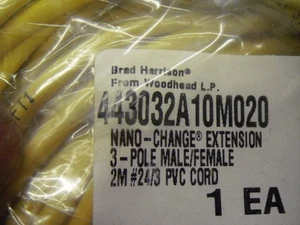 Brad Harrison Woodhead 443032A10M020 Cavo Cavo Connettore Filo - Foto 1 di 1