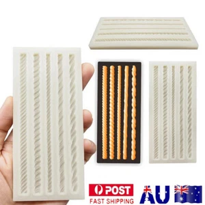 DIY Chocolate Decor Mould Vintage Fondant Relief Border Rope Silicone Cake Mold - Picture 1 of 7