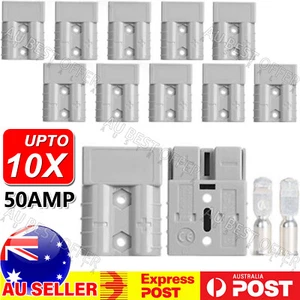 10Pcs Anderson Style Plug Connectors 50 AMP 12-24V 6AWG DC Power Tool AUS - Picture 1 of 12