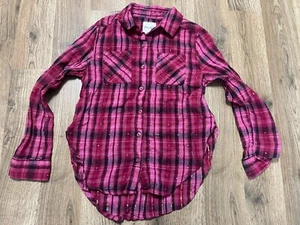 Mudd Shirt, Girl's Size 10, Pink, Plaid, Button Up, Long Sleeve - Picture 1 of 10