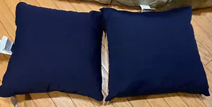 Sunbrella 2 Cuscini Tiro Esterno Resistenti Sbiadimento 20""x20"" Blu Navy - Foto 1 di 6