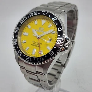 SEAPRO GMT SCUBA PROFESSIONAL Diver 200 METER 660 FT date Stainless Steel Watch - Picture 1 of 9