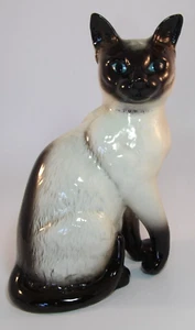 Figurina Beswick 9 1/2" punto sigillo gatto siamese modello seduto 1882 anni 70 ottima - Foto 1 di 7