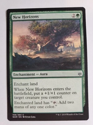 MTG Magic The Gathering Card New Horizons Enchantment Aura Green War Of The Spar - Image 1 of 2
