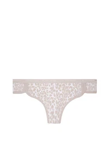 Pantillas tanga con dobladillo curvo VICTORIA'S SECRET, estampado animal manchado color, tamaño pequeño - Imagen 1 de 1