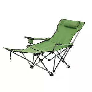 Relaxsessel Set Kopfkissen Sonnenliege Hochlehner Garten Camping Stuhl klappbar - Bild 1 von 7