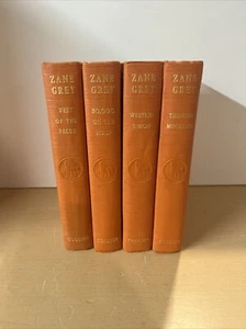 4 BOOK LOT of ZANE GREY Hardcover Western Books Collier & Sons 1930s - Picture 1 of 11