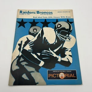 Oakland Raiders vs Denver Broncos October 12, 1969 AFL Program Pictorial - Picture 1 of 13