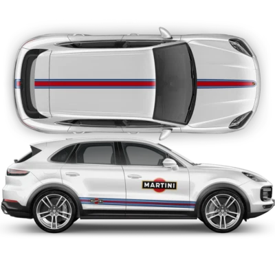 Thin Martini Racing Stripes Set, for Porsche Cayenne - Image 1 of 4