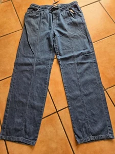 Damen / Unisex Jeanshose, Schlupfhose, blau, Gr.48, gebraucht, Gummizug, - Bild 1 von 4