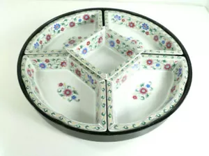 Imari Style Lazy Susan Hostess Chip Appetizer Tray Serving Set 5 Piece - Picture 1 of 9