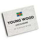A4 PRINT - Young Wood, Lincolnshire - Lat/Long TF1371