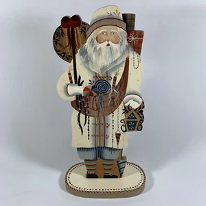 Joretta Headlee 25th Anniversary 16" Santa Hand Painted Wood Figure Signed 2005 - Picture 1 of 16