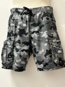 WRANGLER Mens Elasticated Waist Camo Combat Shorts Sizes 32-50 - Picture 1 of 4