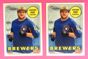 2 - 2018 Topps Heritage, Milwaukee Brewers - STEPHEN VOGT - Picture 1 of 1