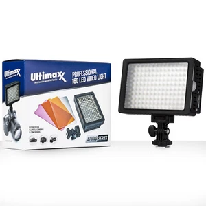 160 LED Video Light Lamp Panel Dimmable for DSLR Camera DV Camcorder by ULTIMAXX - Picture 1 of 8