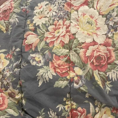 Edredón doble Ralph Lauren Kimberly Blue Cabbage Rose Foto 1 de 4