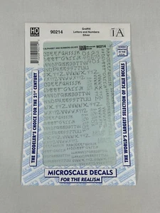HO Microscale Graffiti Letters & Numbers Silver 90214 - Picture 1 of 1